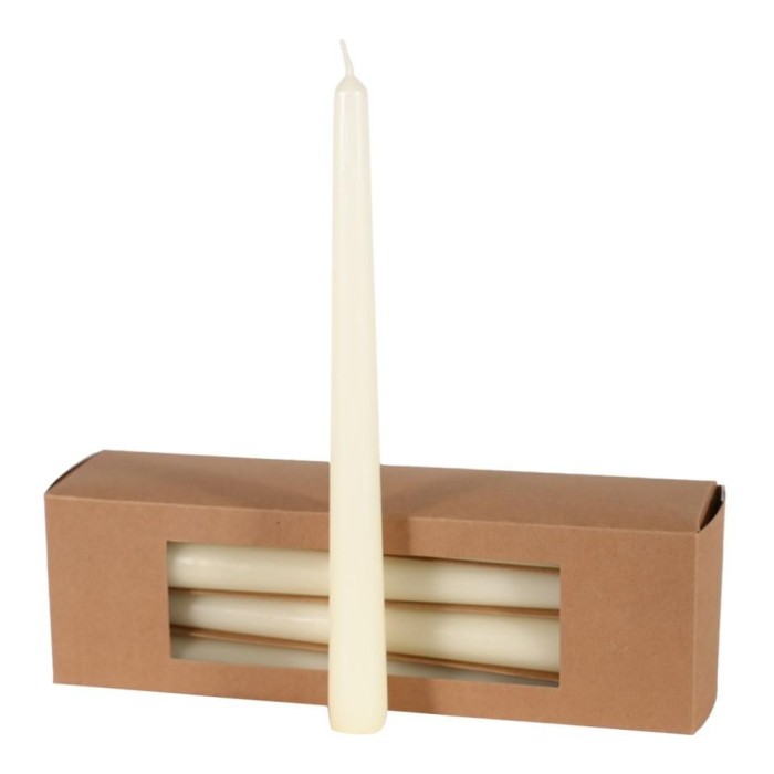 CANDELA CONICA H.250MM. D.21MM. CREMA